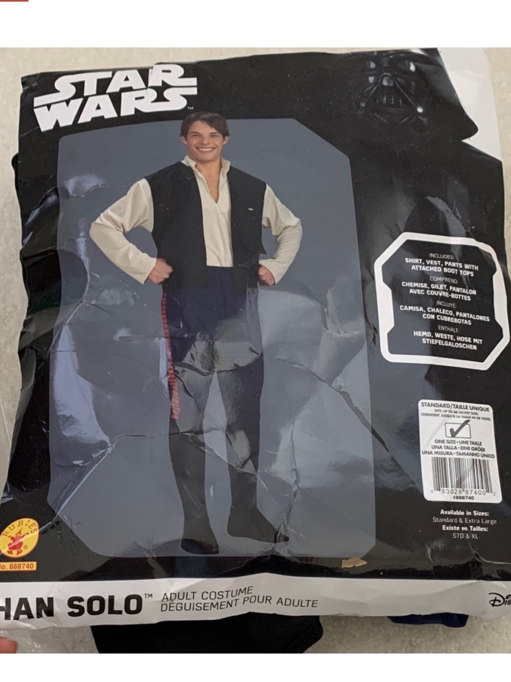 Star Wars Han Solo Men's Costume- Medium/Large